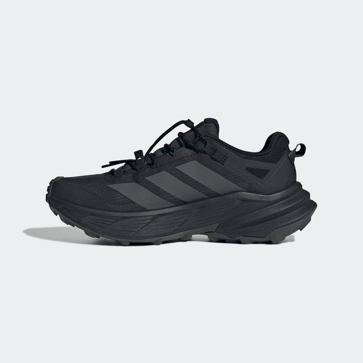 Adidas Terrex Freehiker SL GORE-TEX Hiking Shoes Men - Side Medial Center View - Core Black / Grey Six / Grey Six