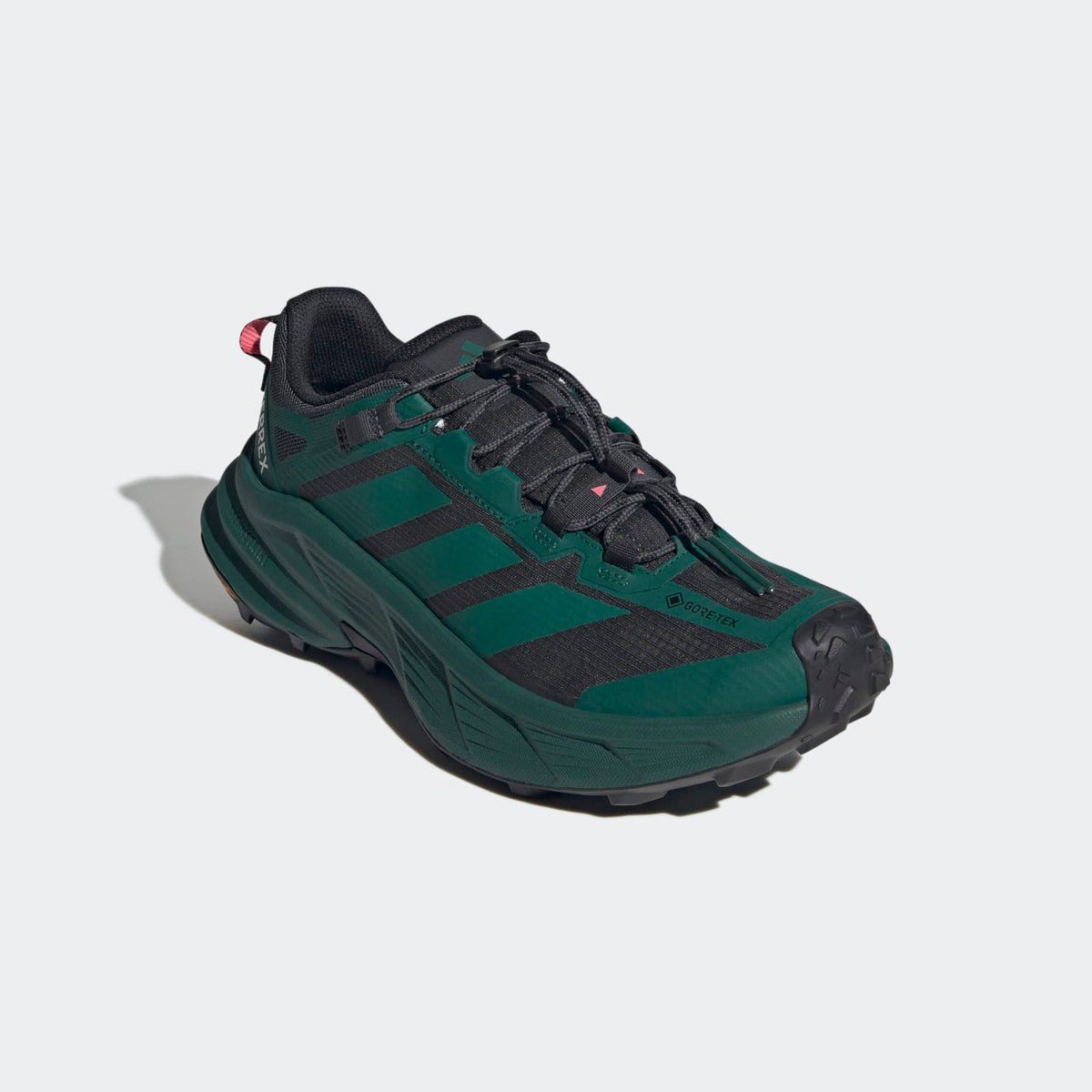 Adidas Terrex Freehiker SL GORE-TEX Hiking Shoes Men - Front Lateral Top View - Collegiate Green / Collegiate Green / Carbon