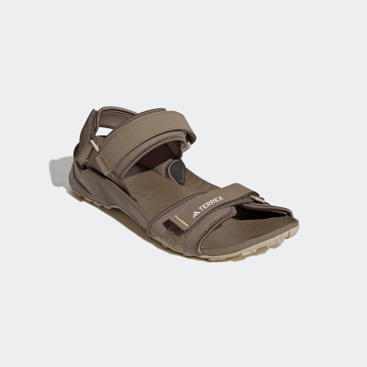 Adidas Terrex Hydroterra Sandals - Front Lateral Top View - Khaki Six / Khaki Six / Khaki Three
