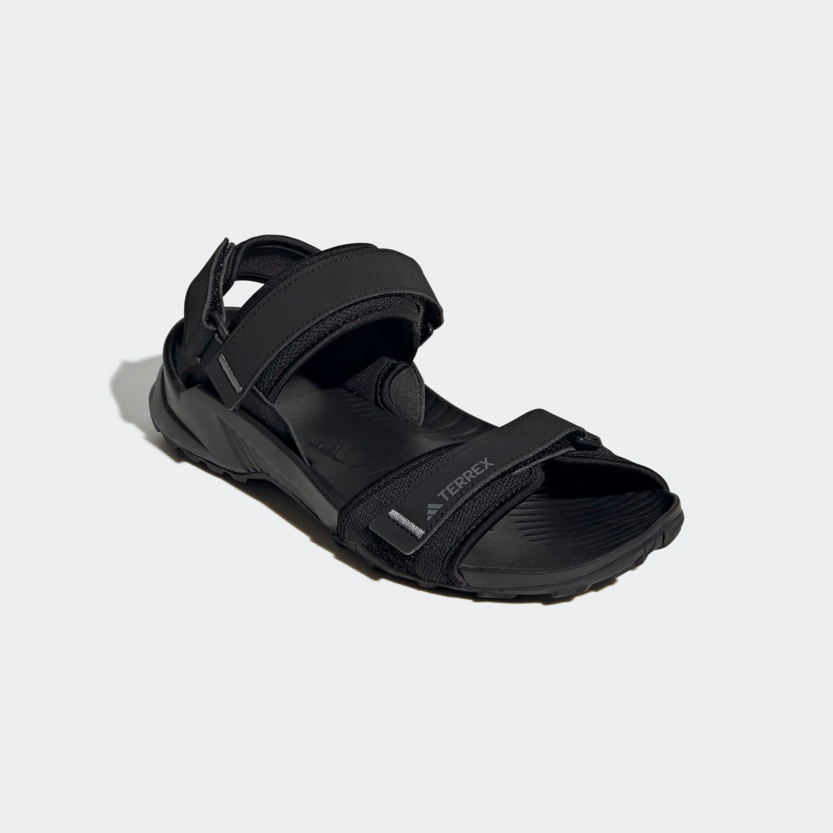 Adidas Terrex Hydroterra Sandals - Front Lateral Top View - Core Black / Core Black / Grey Four
