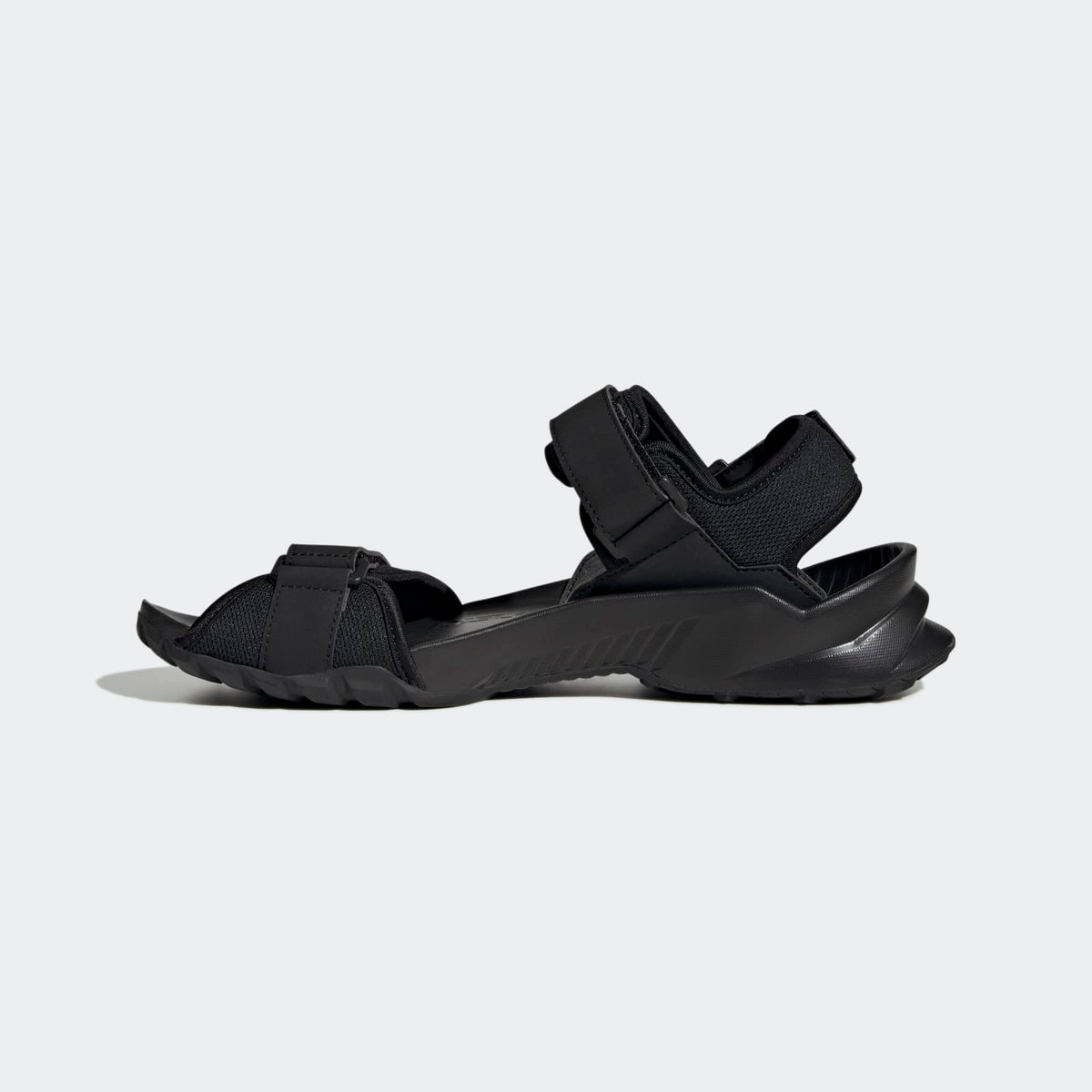 Adidas Terrex Hydroterra Sandals - Side Medial Center View - Core Black / Core Black / Grey Four