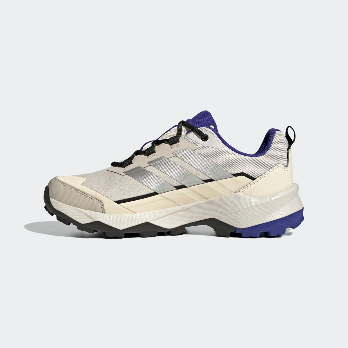 Adidas Terrex Skychaser AX5 GORE-TEX Hiking Shoes Men - Side Medial Center View - Beige / Matte Silver / Wonder White