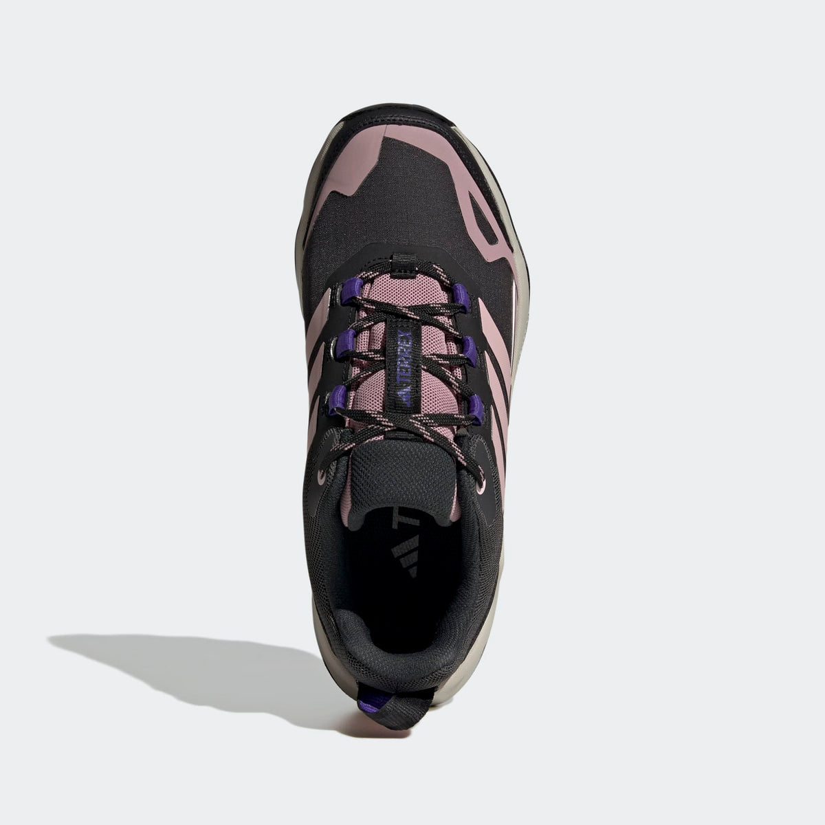 Adidas Terrex Skychaser AX5 GORE-TEX Hiking Shoes Women - Top Portrait View - Core Black / Core Black / Dual Lilac