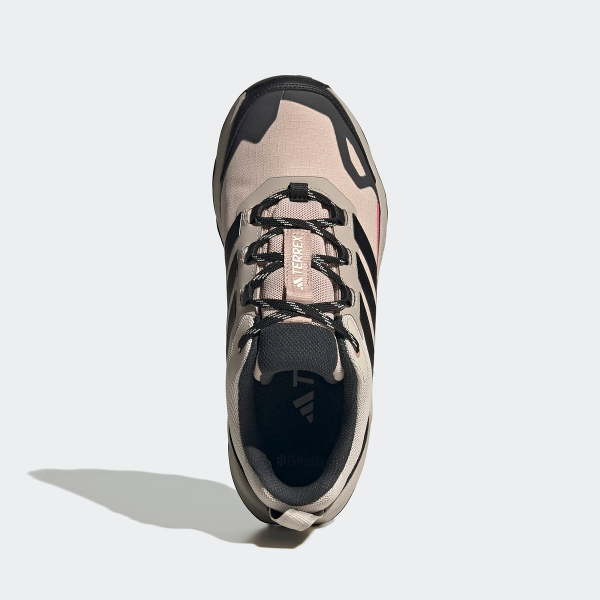 Adidas Terrex Skychaser AX5 GORE-TEX Hiking Shoes Women - Top Portrait View - Wonder Taupe / Core Black / Carbon