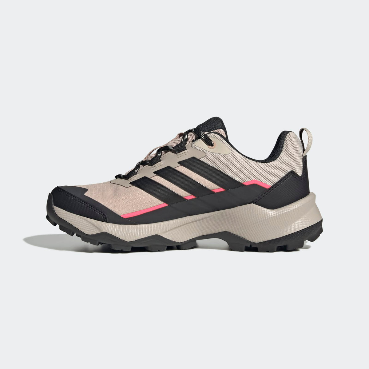 Adidas Terrex Skychaser AX5 GORE-TEX Hiking Shoes Women - Side Medial Center View - Wonder Taupe / Core Black / Carbon