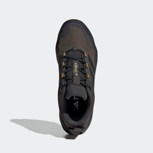 Adidas Terrex Skychaser AX5 GORE-TEX Hiking Shoes Men - Top Portrait View - Shadow Olive / Carbon / Bronze Strata