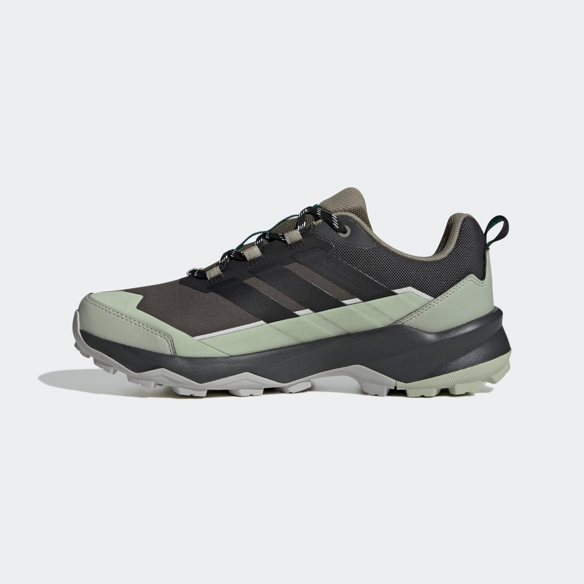 Adidas Terrex Skychaser AX5 GORE-TEX Hiking Shoes Men - Side Medial Center View - Collegiate Green / Grey One / Carbon