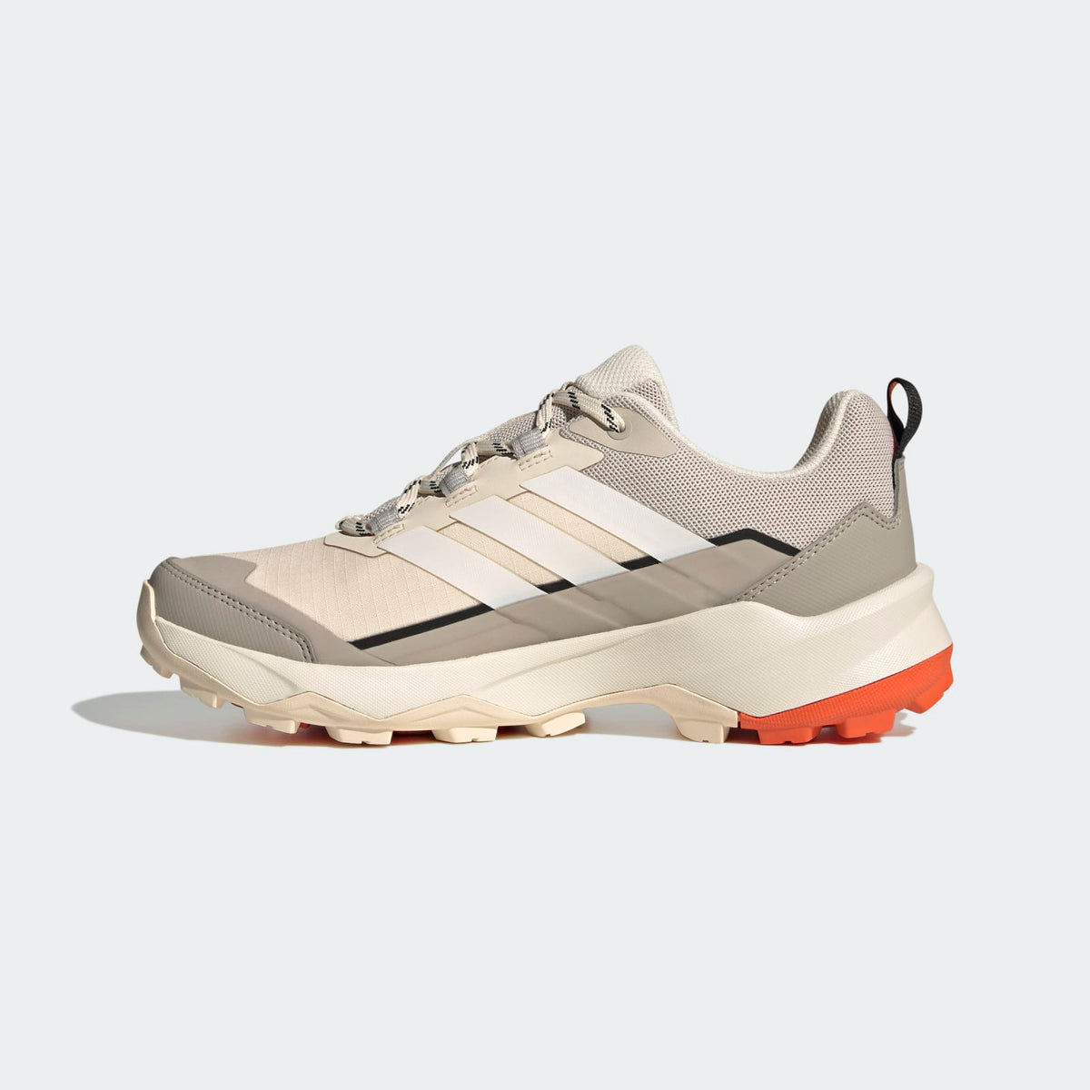 Adidas Terrex Skychaser AX5 GORE-TEX Hiking Shoes Women - Side Medial Center View - Wonder White / Off White / Beige