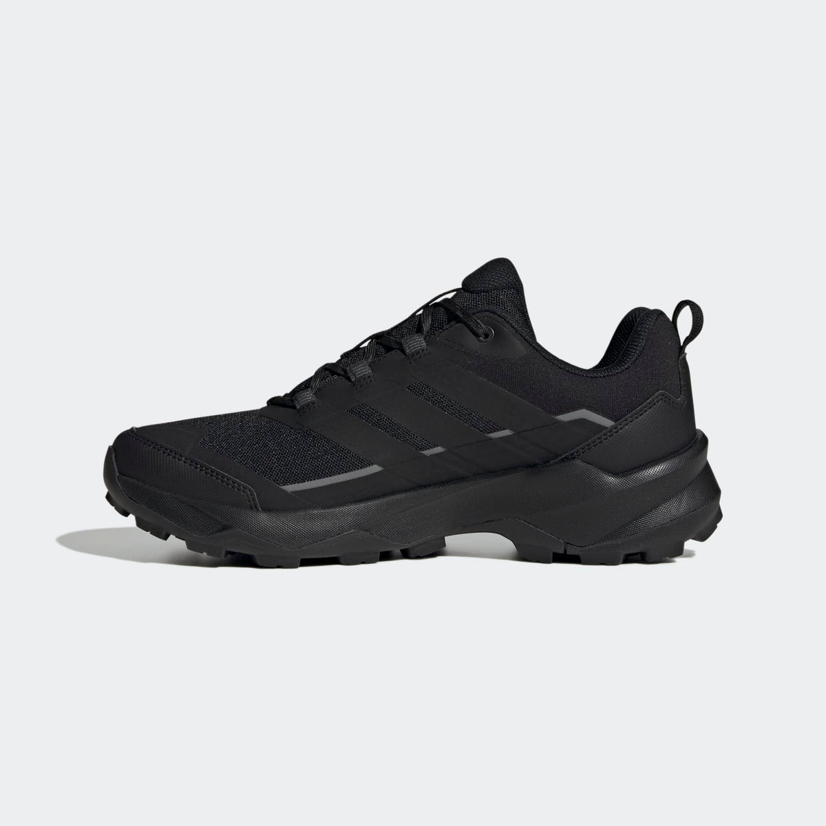Adidas Terrex Skychaser AX5 Hiking Shoes Men - Side Medial Center View - Core Black / Core Black / Carbon