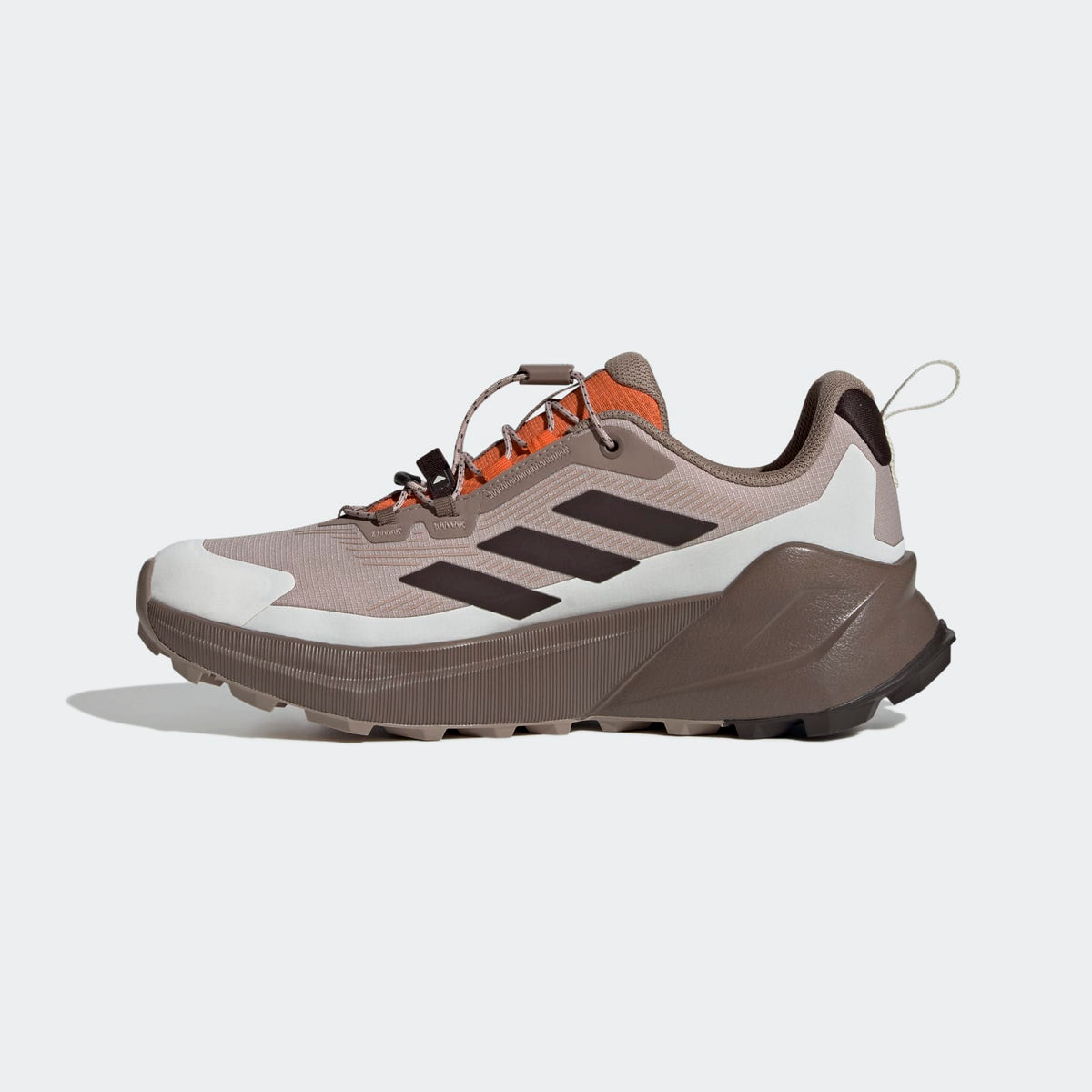 Adidas Terrex Trailmaker 2 GORE-TEX Speed Lace Hiking Shoes Women - Side Medial Center View - Wonder Taupe / Aurora Coffee / Off White