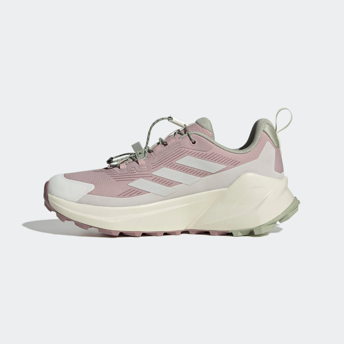 Adidas Terrex Trailmaker 2 GORE-TEX Speed Lace Hiking Shoes Women - Side Medial Center View - Dual Lilac / Grey One / Off White
