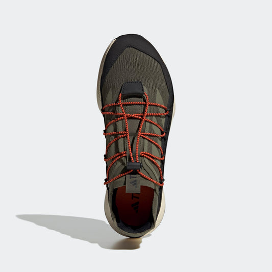 Adidas Terrex Voyager 21 Travel Shoes Men - Top Portrait View - Olive Strata / Olive Strata / Core Black