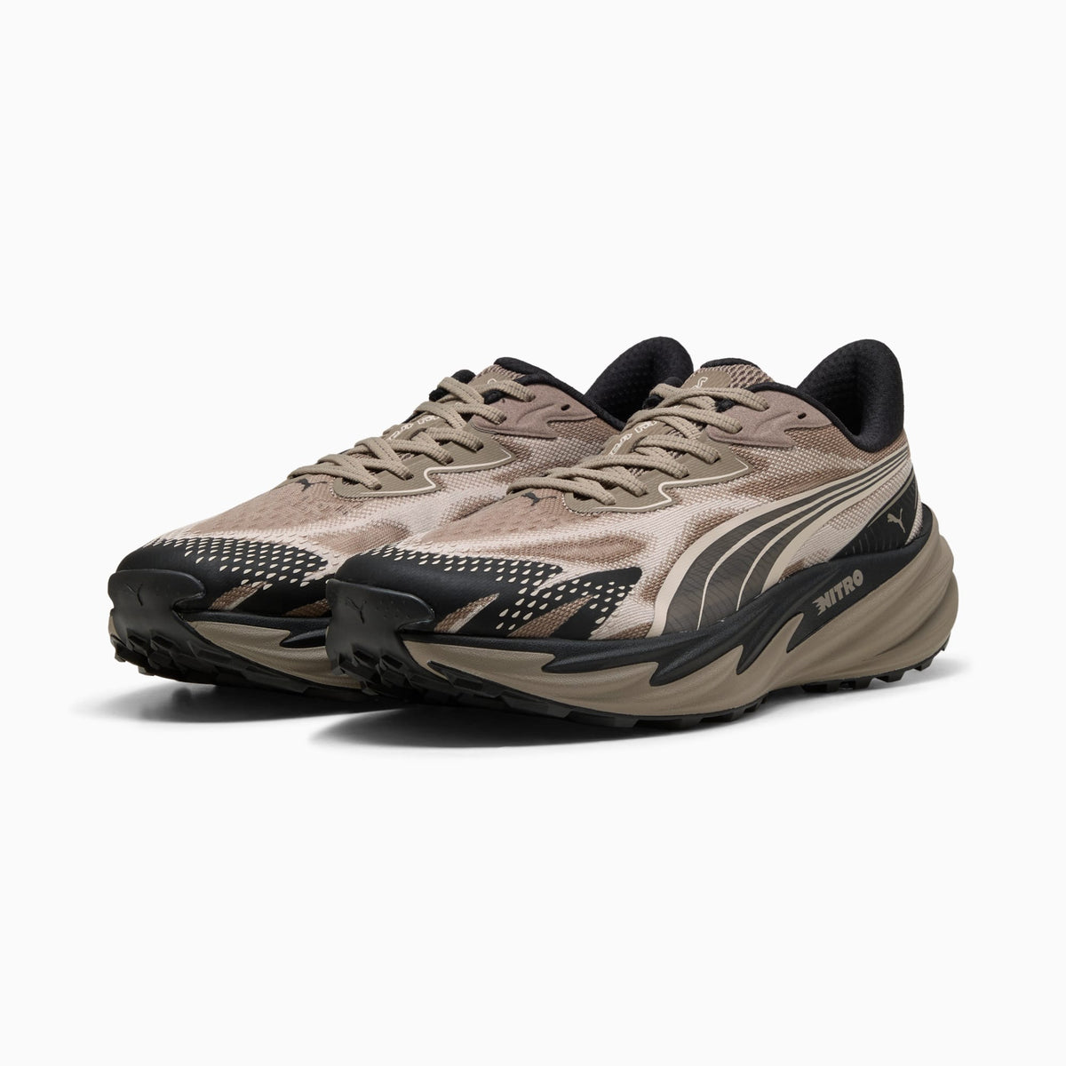 PUMA Velocity NITRO™ Trail Running Shoes Men product view 2 — Mouse Gray-PUMA Black