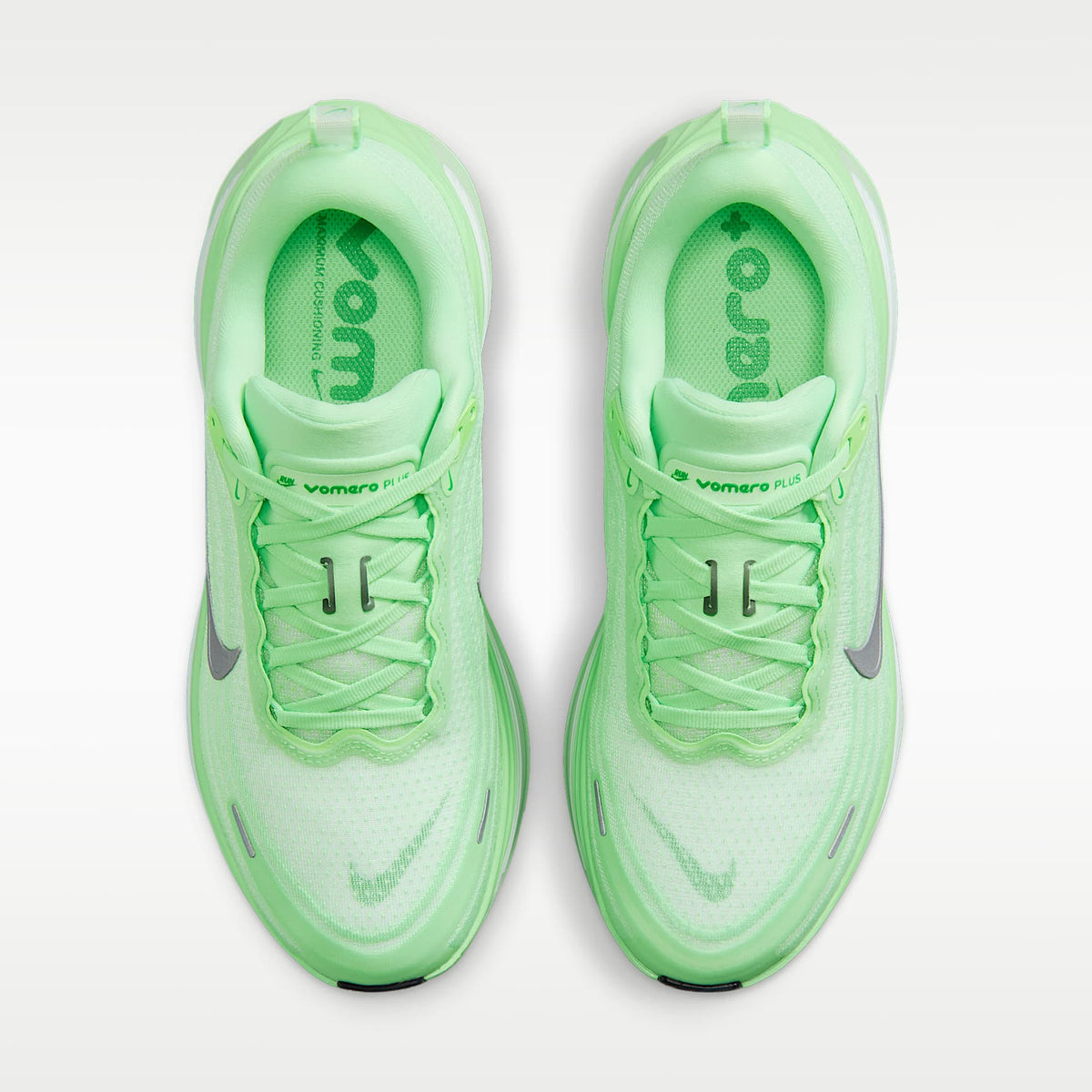 Nike Vomero Plus Women product view 4 — Weiß/Illusion Green/Cucumber Calm/Metallic Silver