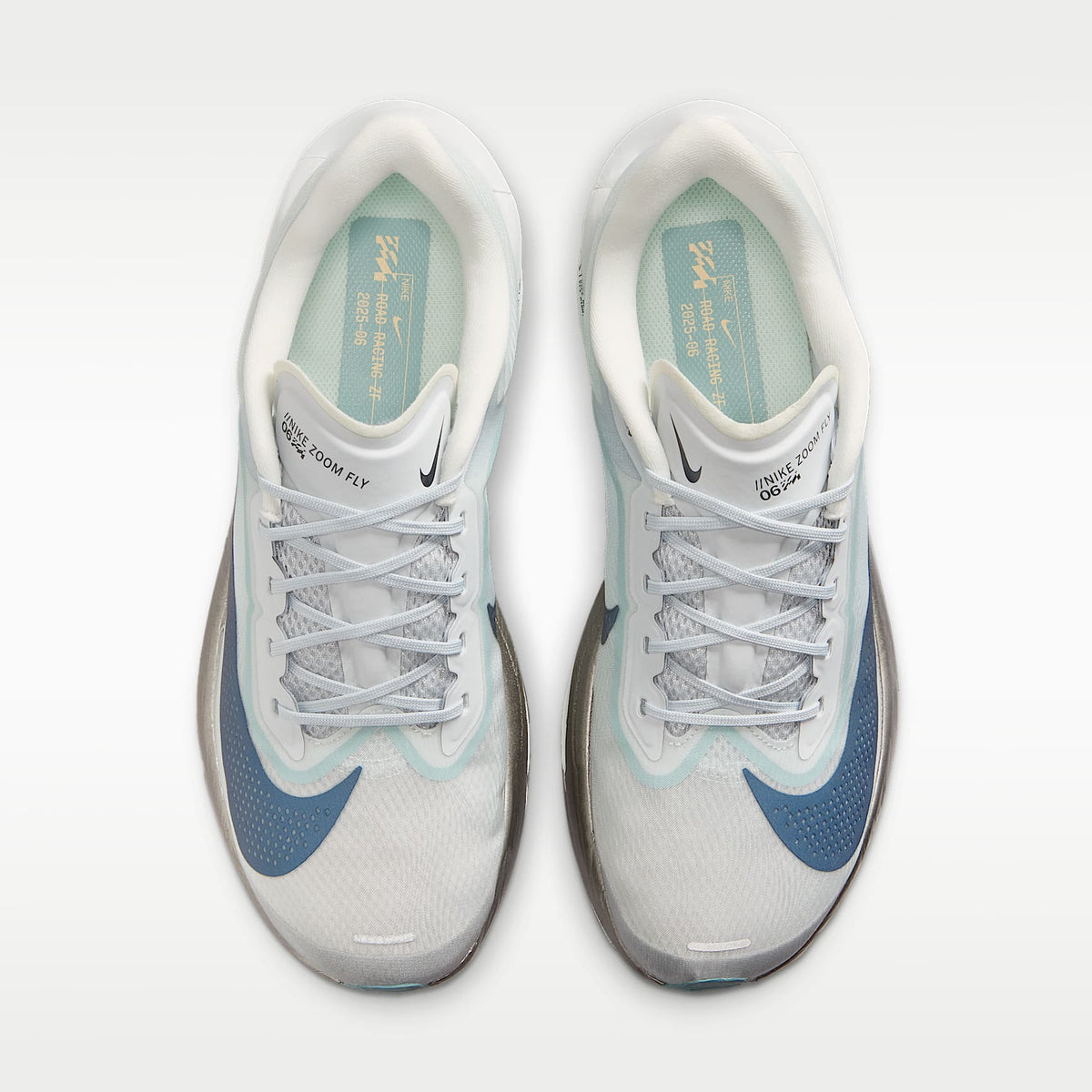 Nike Zoom Fly 6 Men product view 4 — Pure Platinum/Grey Fog/Ice Peach/Dark Obsidian