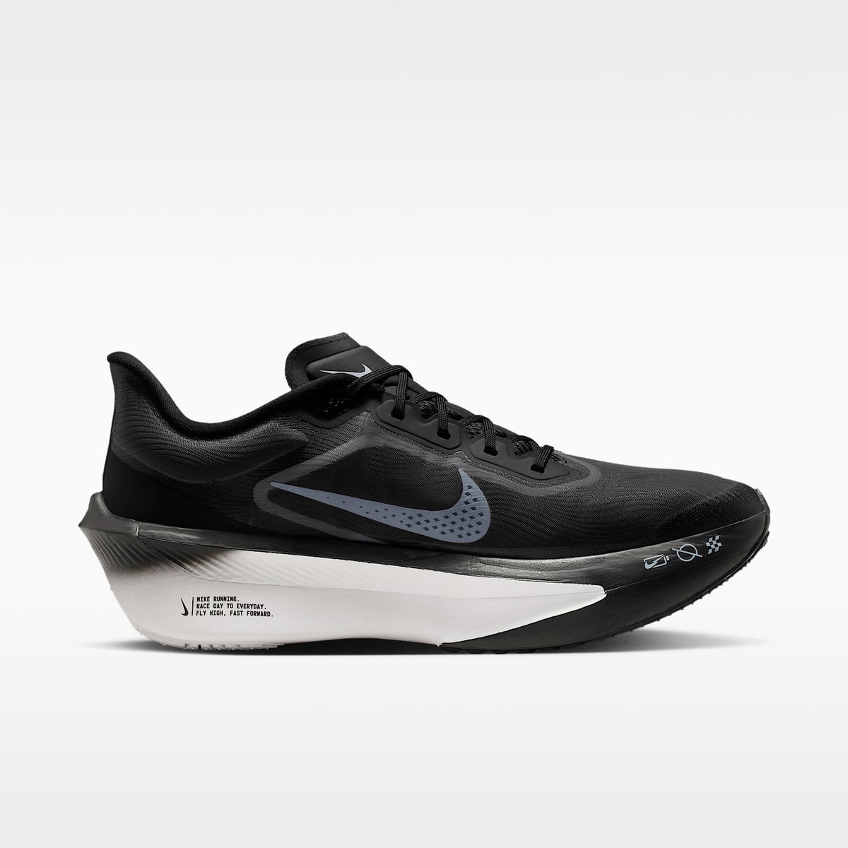 Nike Zoom Fly 6 Men product view 3 — Schwarz/Light Smoke Grey/Weiß