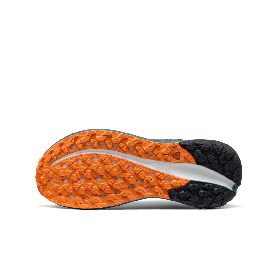 KEEN Roam Trail Running Shoe Men product view 6 — Black/Orange Peel