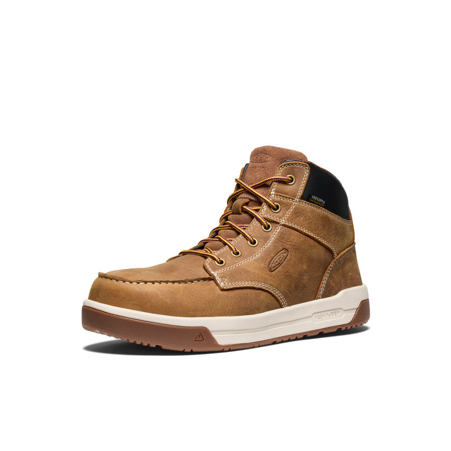 KEEN Gibson Waterproof Work Boot (Carbon Toe) Men product view 3 — Belgian/Gum