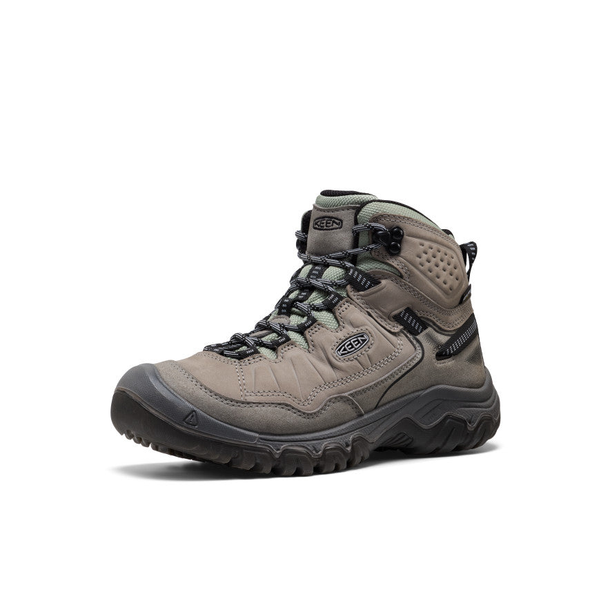 KEEN Targhee IV Waterproof Hiking Boot Women product view 3 — Steel Grey/Lily Pad