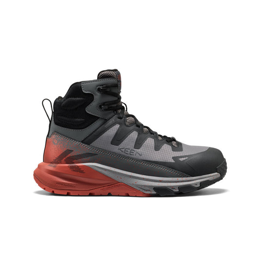 KEEN Targhee Blur Waterproof Work Boot (Carbon Toe) Men product view 1 — Steel Grey/Black