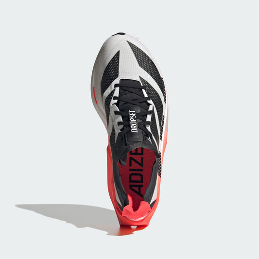 Adidas Adizero Dropset Elite LA6218 Cloud White Solar Red Core Black top view