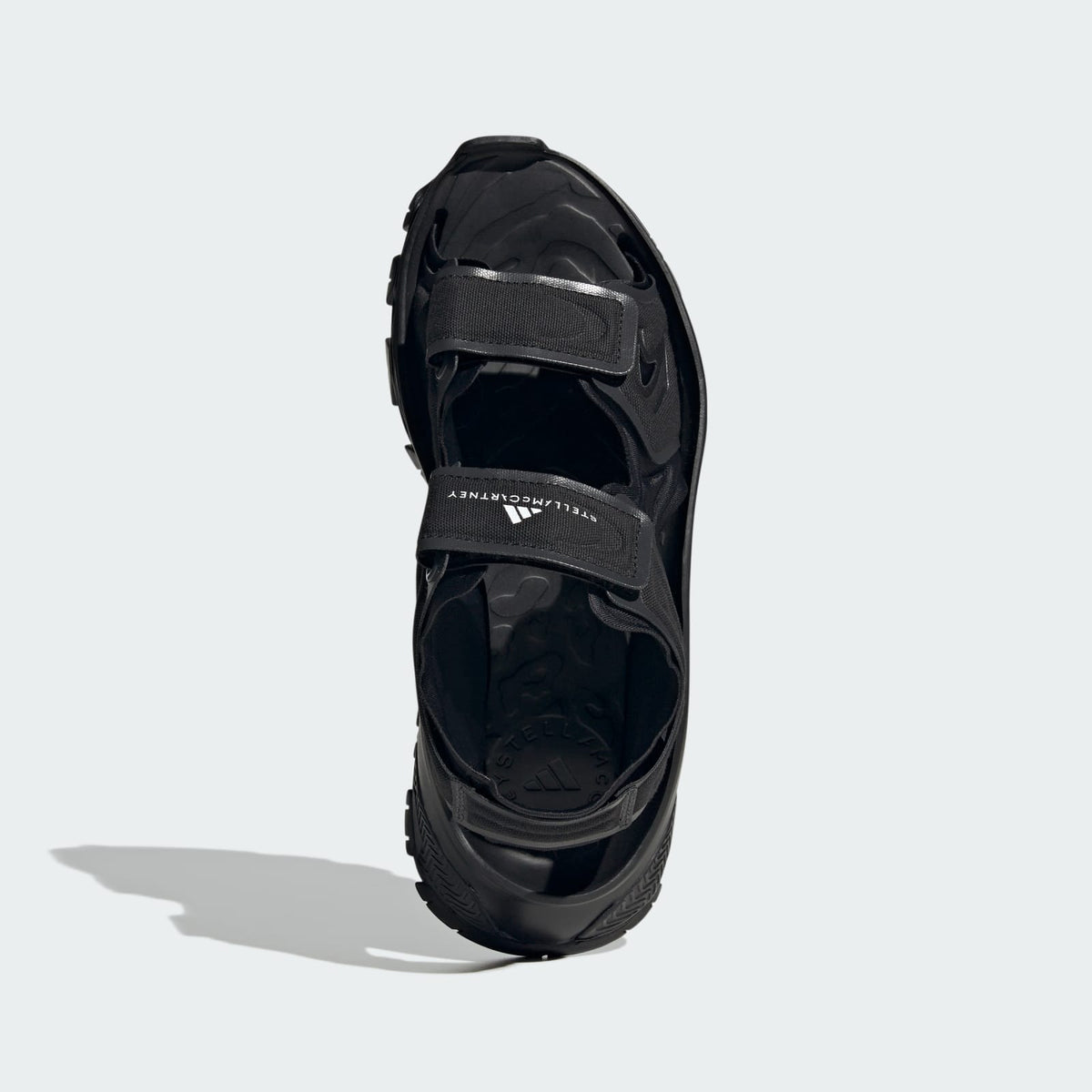 Adidas by Stella McCartney Hika Outdoor Sandals Women - Top Portrait View - Core Black / Core Black / Utility Black