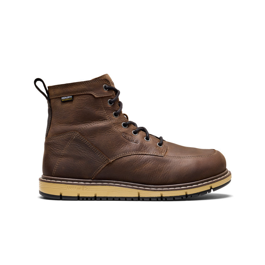 KEEN San Jose 6" Waterproof Boot (Aluminum Toe) Men product view 1 — Cascade Brown/Black
