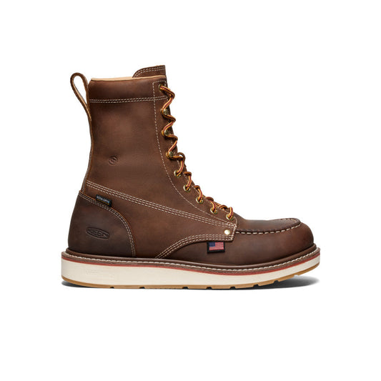 KEEN Liberty 8" Waterproof Boot (Carbon Toe) Men product view 1 — Chestnut/Gum