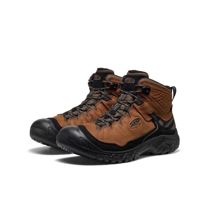 KEEN Targhee IV Waterproof Hiking Boot Men product view 2 — Bison/Black