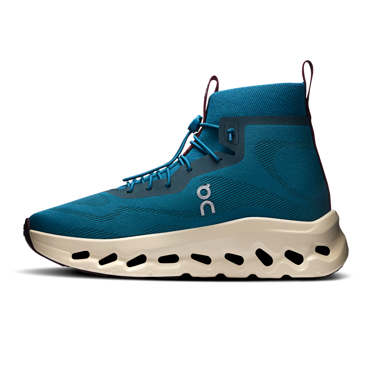 On Cloudtilt Hi LOEWE Women product view 4 — Teal | Oatmeal | Burgundy