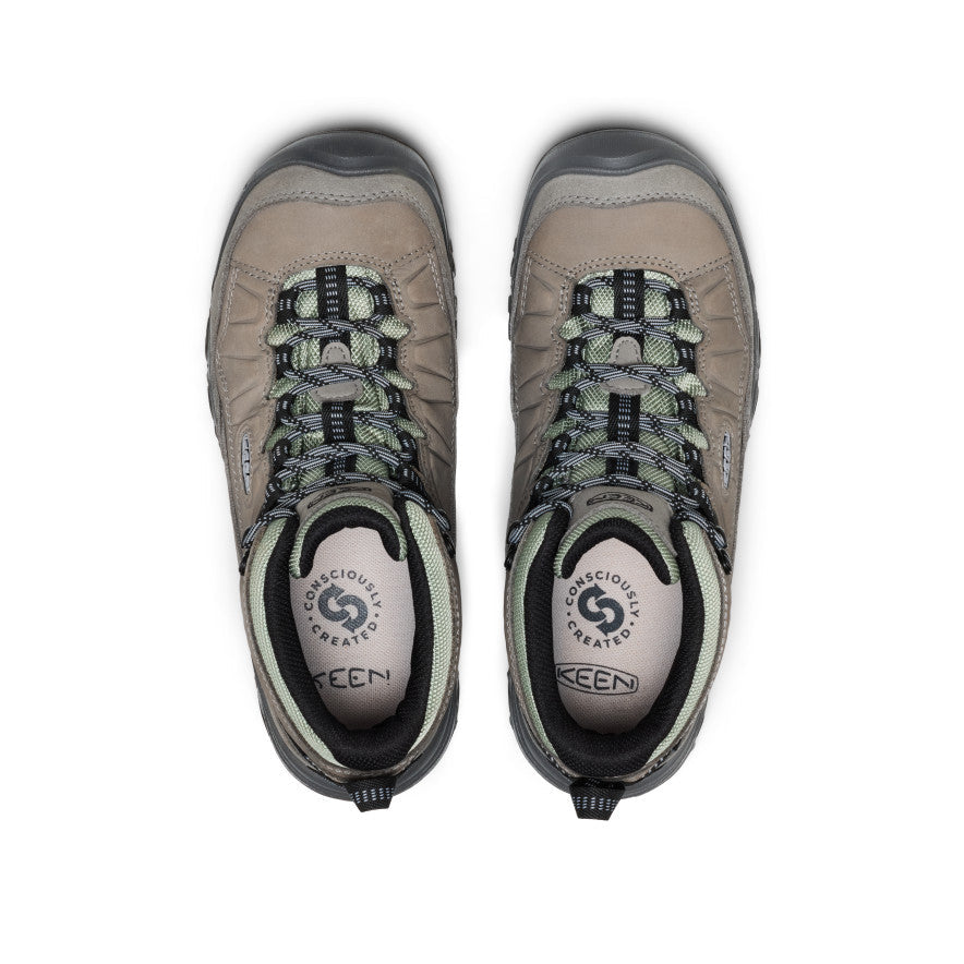 KEEN Targhee IV Waterproof Hiking Boot Women product view 4 — Steel Grey/Lily Pad