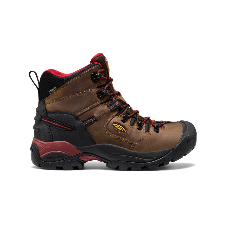 KEEN Pittsburgh Energy 6" Waterproof Boot (Carbon Toe) Men product view 1 — Bison/Black