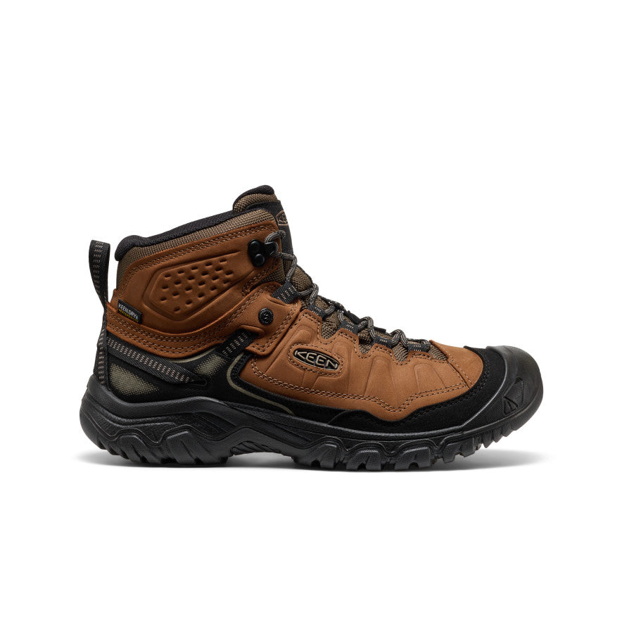 KEEN Targhee IV Waterproof Hiking Boot Men product view 1 — Bison/Black