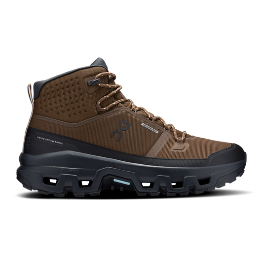On Cloudrock Mid Waterproof Men product view 1 — Earth | Black