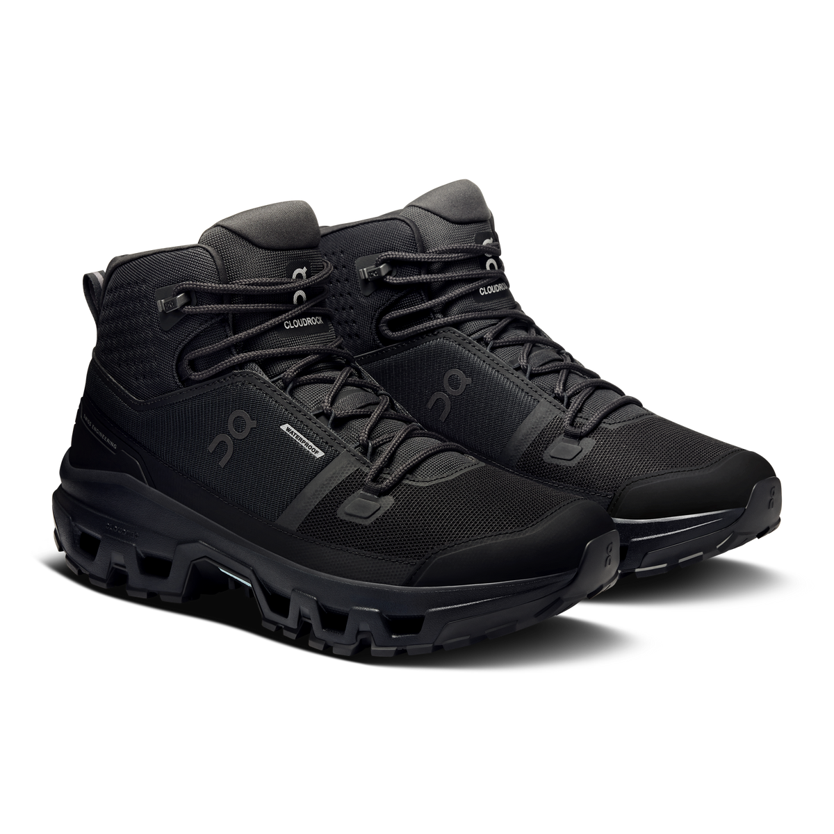 On Cloudrock Mid Waterproof Men product view 6 — Black | Black
