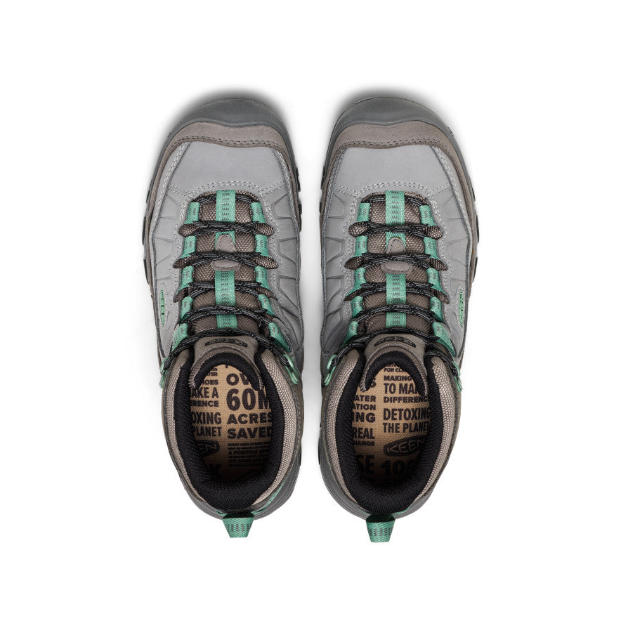 KEEN Targhee IV Waterproof Hiking Boot Women product view 4 — Alloy/Granite Green