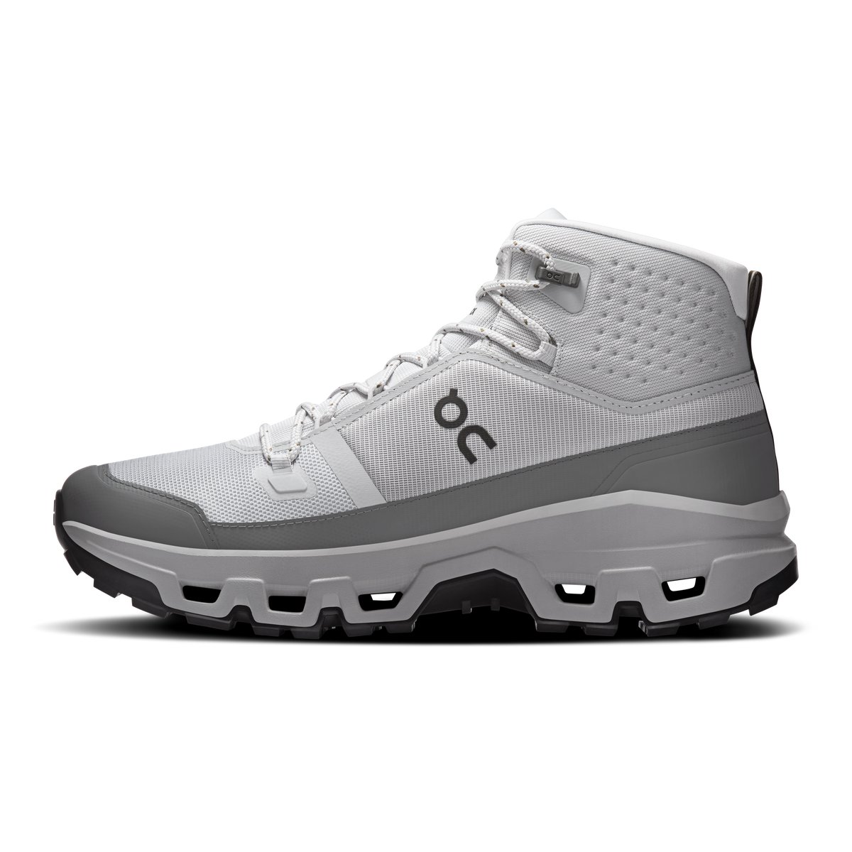 On Cloudrock Mid Waterproof Men product view 4 — Glacier | Alloy