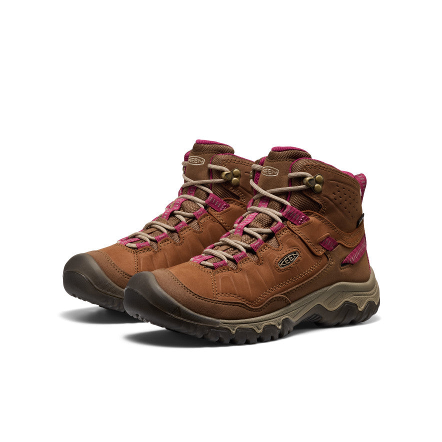 KEEN Targhee IV Waterproof Hiking Boot Women product view 2 — Bison/Beaujolais