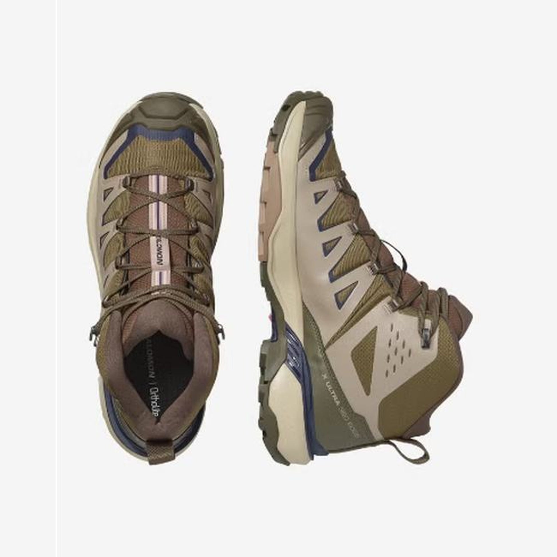 Salomon X Ultra 360 Edge Mid GORE-TEX Men - top or pair view - Tan