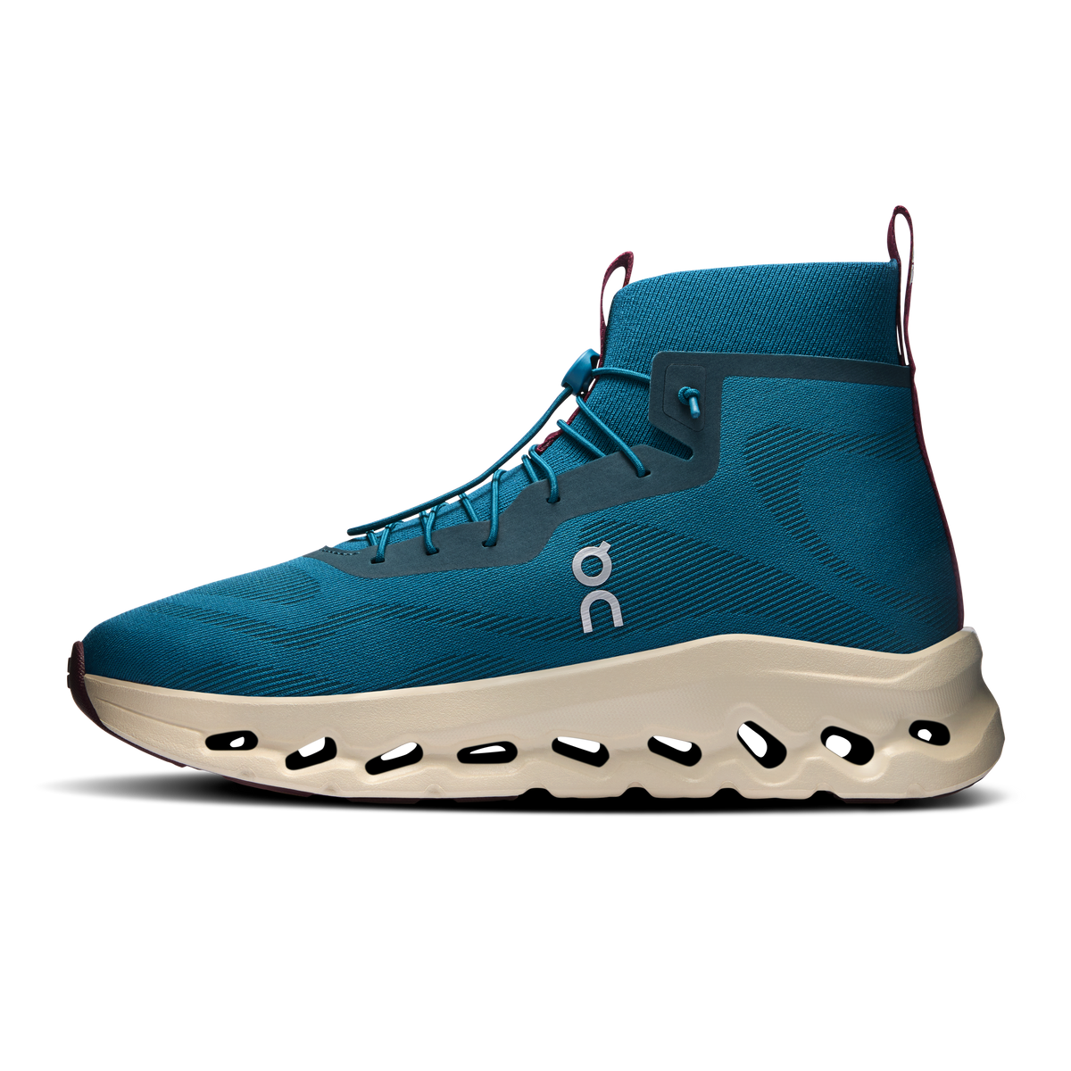 On Cloudtilt Hi LOEWE Men product view 4 — Teal | Oatmeal | Burgundy