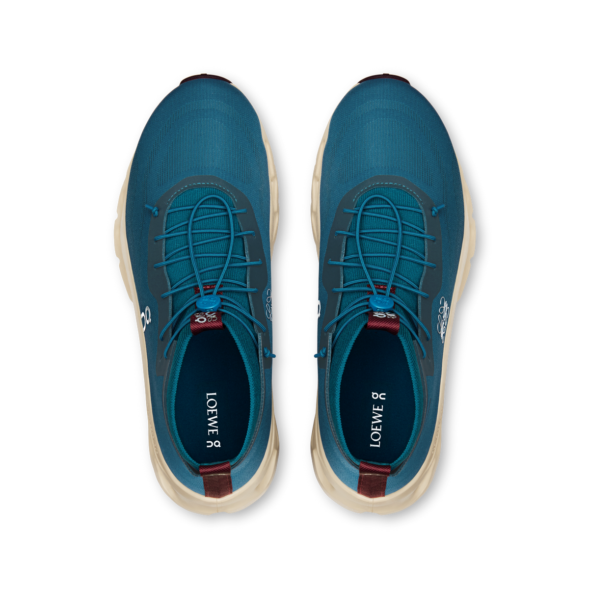On Cloudtilt Hi LOEWE Men product view 2 — Teal | Oatmeal | Burgundy