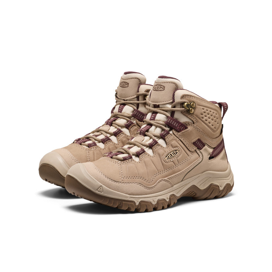 KEEN Targhee IV Waterproof Hiking Boot Women product view 2 — Plaza Taupe/Huckleberry
