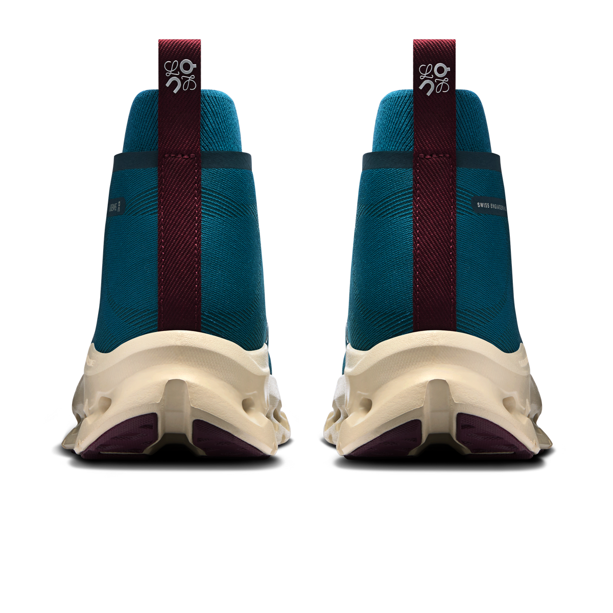 On Cloudtilt Hi LOEWE Women product view 5 — Teal | Oatmeal | Burgundy