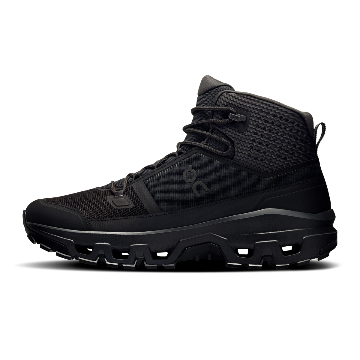 On Cloudrock Mid Waterproof Men product view 4 — Black | Black