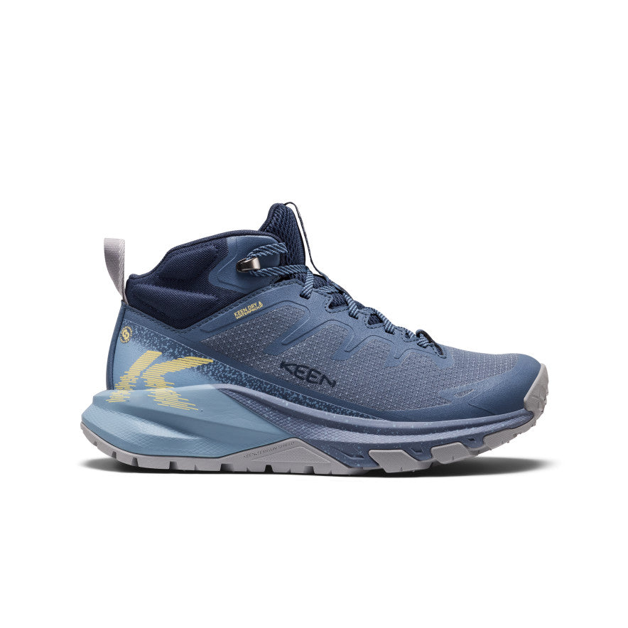 KEEN Targhee Apex Waterproof Hiking Boot Women product view 1 — Vintage Indigo/Lemon Grass