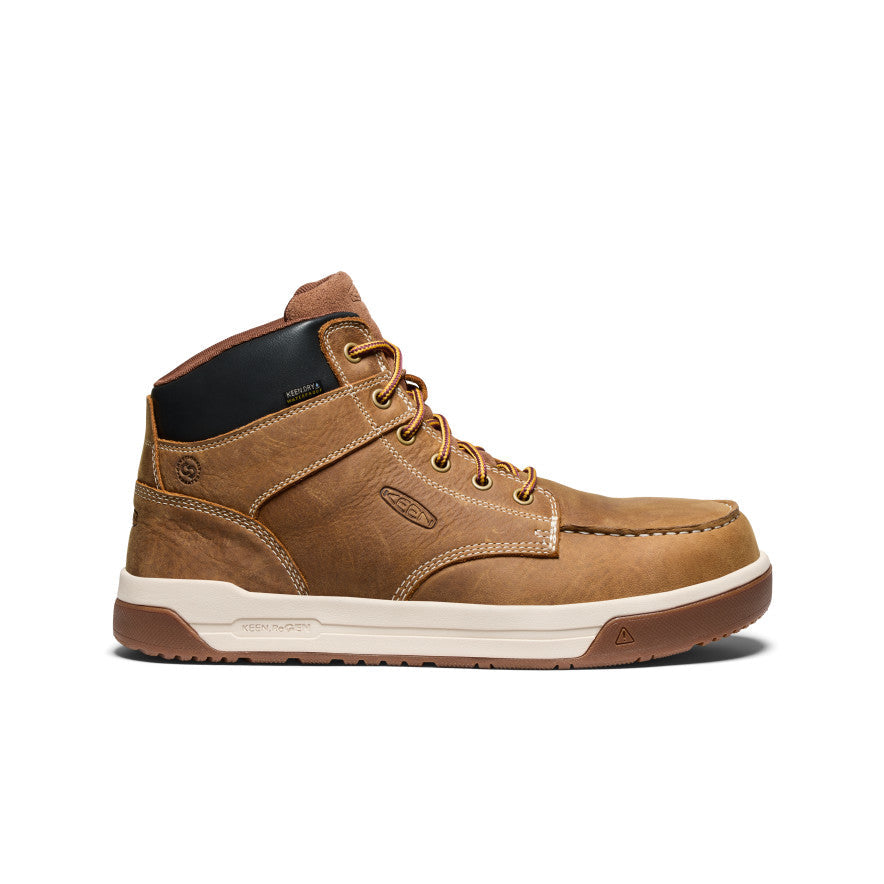KEEN Gibson Waterproof Work Boot (Carbon Toe) Men product view 1 — Belgian/Gum