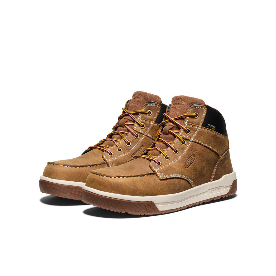 KEEN Gibson Waterproof Work Boot (Carbon Toe) Men product view 2 — Belgian/Gum