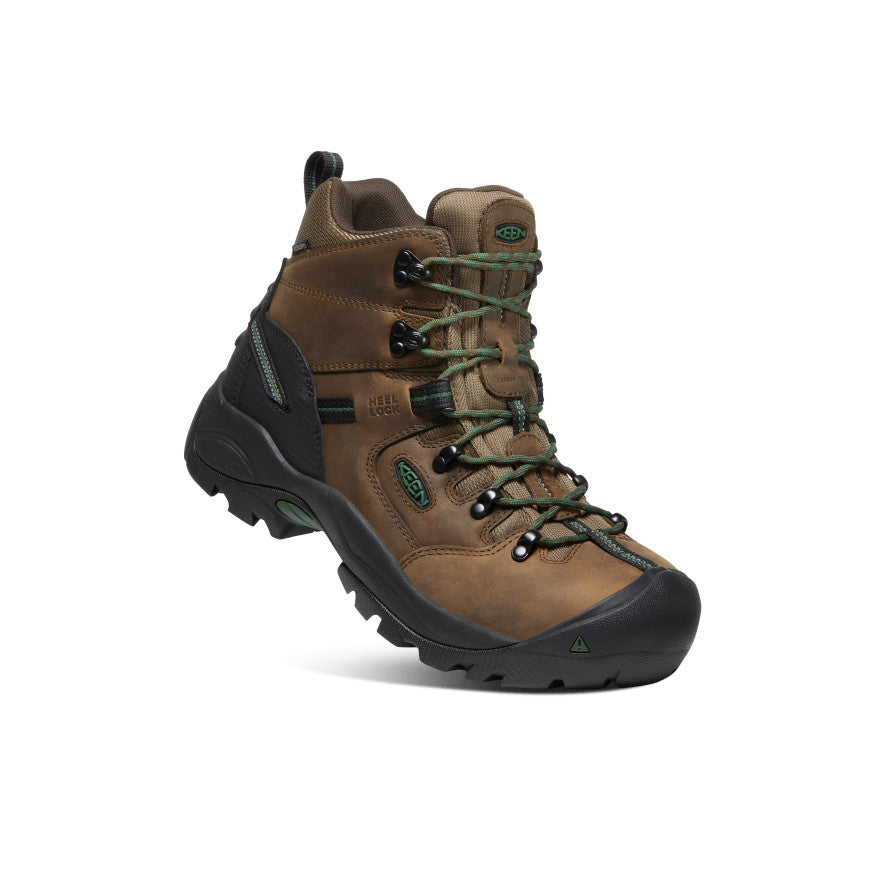 KEEN Pittsburgh Energy 6" Waterproof Boot (Carbon Toe) Men product view 3 — Cascade Brown/Greener Pastures