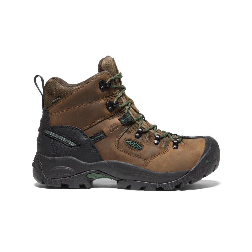 KEEN Pittsburgh Energy 6" Waterproof Boot (Carbon Toe) Men product view 1 — Cascade Brown/Greener Pastures