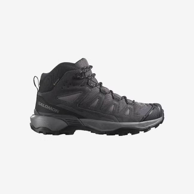 Salomon X Ultra 360 Leather Mid GORE-TEX Women - Gray - side view